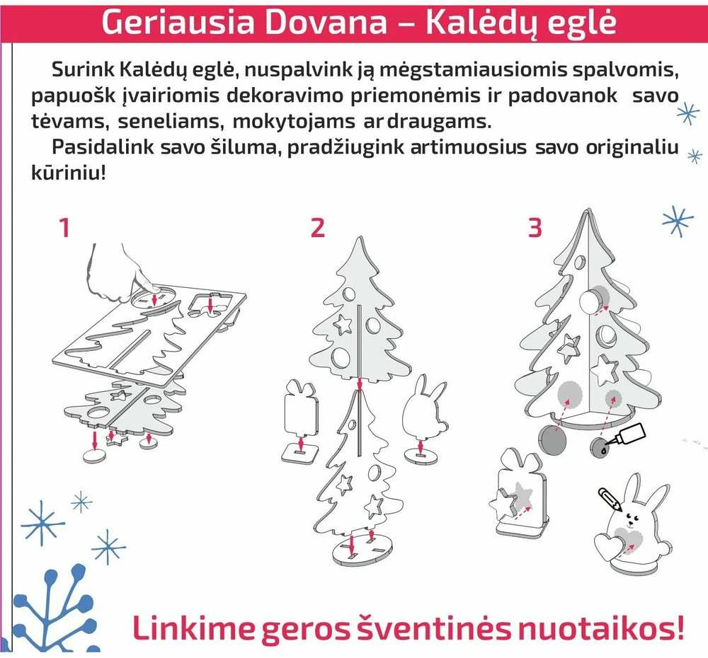 Kūrybinis rinkinys: sukurk savo svajonių eglutę