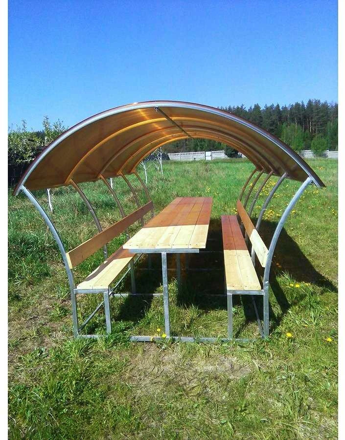 Pavėsinė GRACIJA (ilgis 3m), Polikarbonato spalva: SKAIDRUS