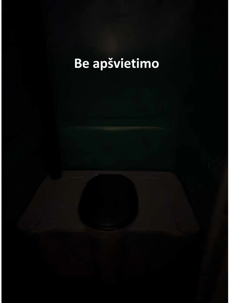 Plastikinis lauko tualetas ECOStyle mėlynas su apšvietimu, Spalva: NE surinktas ant PLASTIKINIO padėklo Baltas rezervuaras