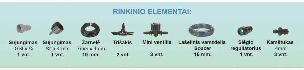 Šiltnamio laistymo sistema PAKELTOS LYSVĖS