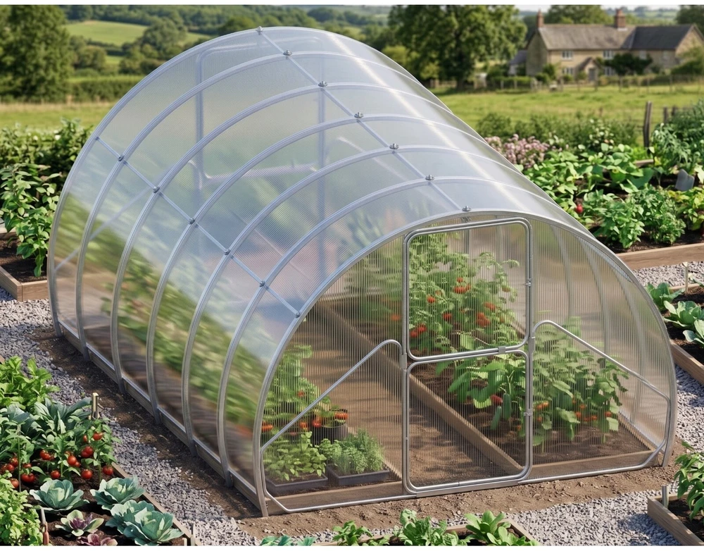 Šiltnamis AGRO TITAN (plotis 3m), Šiltnamio ilgis: Šiltnamio ilgis 4m