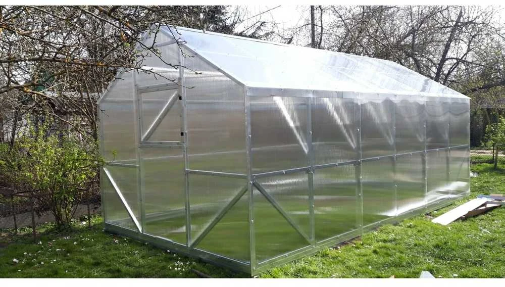 Šiltnamis CLASIC (plotis 2,5m) NANO polikarbonatas 4mm, Šiltnamio ilgis: Šiltnamio ilgis 4m