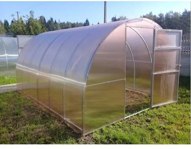 Šiltnamis SVAJONĖ KOMPAKT (plotis 2m) 4mm NANO polikarbonatas, Šiltnamio ilgis: Šiltnamio ilgis 4m