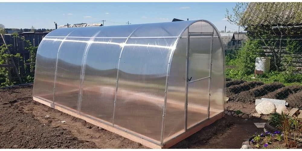Šiltnamis SVAJONĖ MINI (plotis 1,65m) danga 4mm NANO polikarbonatas, Šiltnamio ilgis: Šiltnamio ilgis 6m