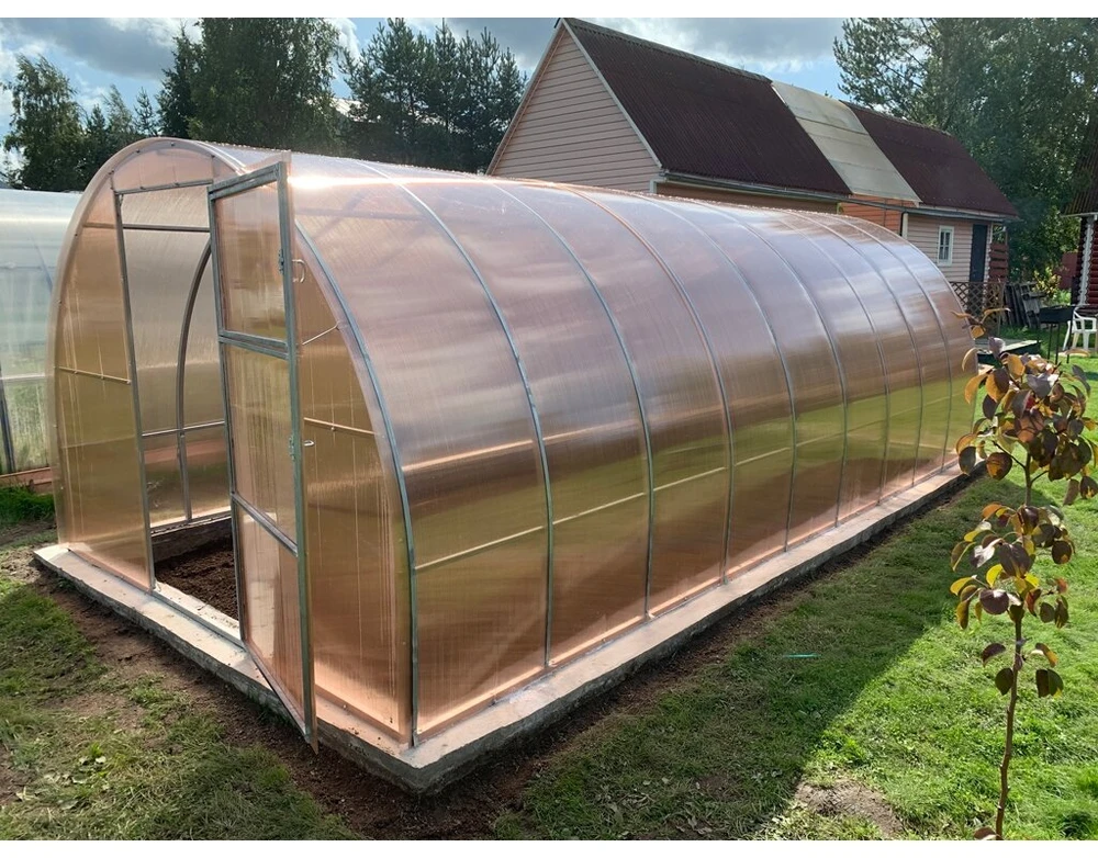 Šiltnamis TITAN EKO (plotis 3m) NANO polikarbonatas 4mm, Šiltnamio ilgis: Šiltnamio ilgis 8m
