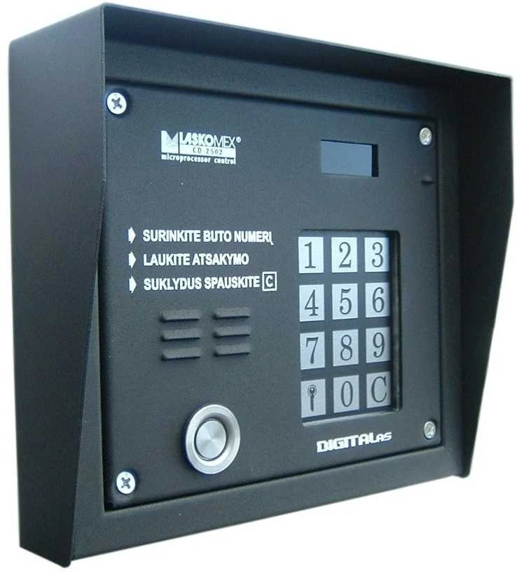 CD2503TP VIDEO Laskomex vaizdo telefonspynės komplektas su TM skaitytuvu. juodos spalvos