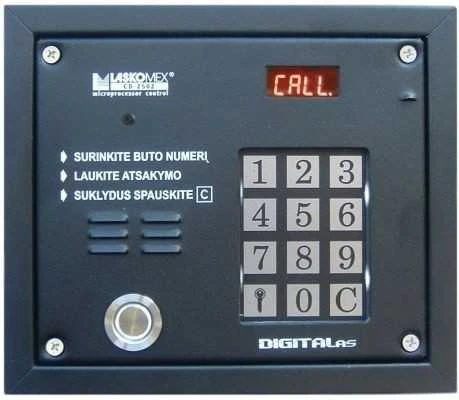 CD2503TP VIDEO Laskomex vaizdo telefonspynės komplektas su TM skaitytuvu. juodos spalvos