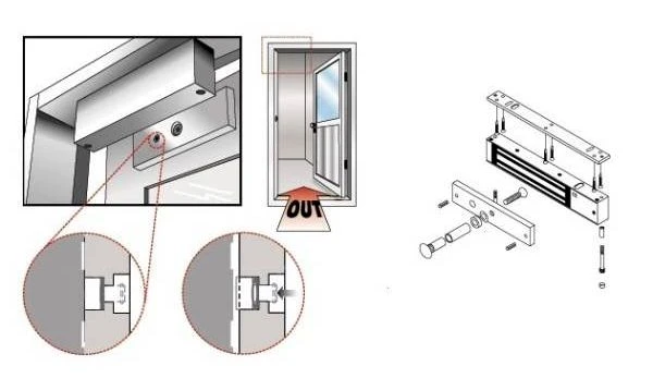 Digitalas DEM-280S elektromagnetinė spyna 280 kg jėga. 12-24V. su statuso kontaktais Com/NC/NO vidaus sąlygoms aprašymas - Prekės nuotrauka