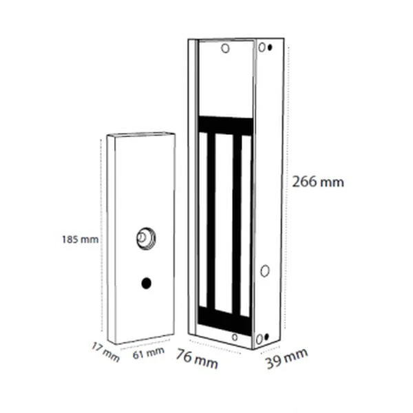 Digitalas Yotogi ZW1200R elektromagnetinė spyna 540 kg jėga. 12-24V. LED. vidaus sąlygoms aprašymas - Prekės nuotrauka