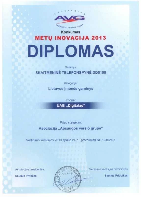 Digitalas DD-5100R VIDEO vaizdo telefonspynė su RFID ir TM skaitytuvais