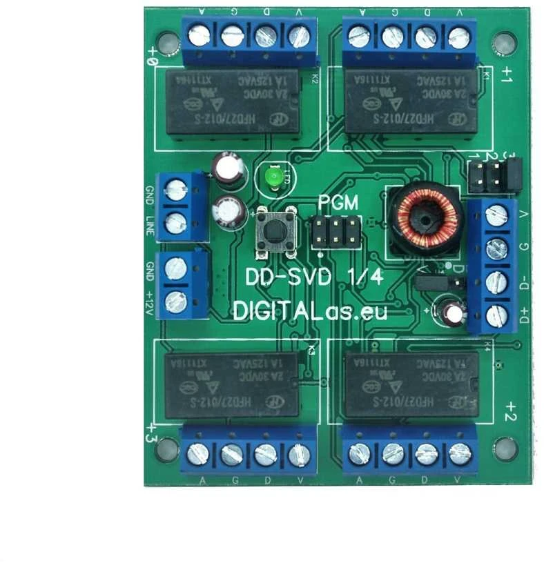 Digitalas DD-SVD 1/4 komutatorius 4 vaizdo monitoriams pajungti prie DD-5100