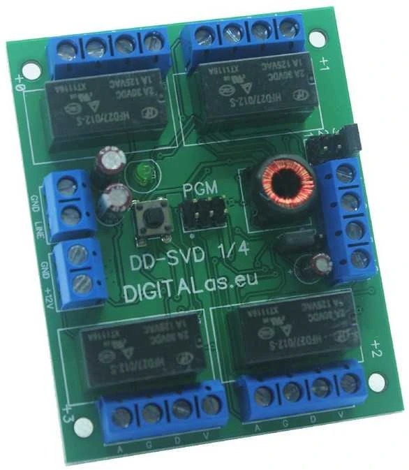 Digitalas DD-SVD 1/4 komutatorius 4 vaizdo monitoriams pajungti prie DD-5100