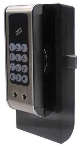 Digitalas DI-03-S elektroninė valdoma spynelė su kortelių/pakabukų ISO 125 KHZ skaitytuvu ir kodu baldams spintelėms. dirba nuo elementų