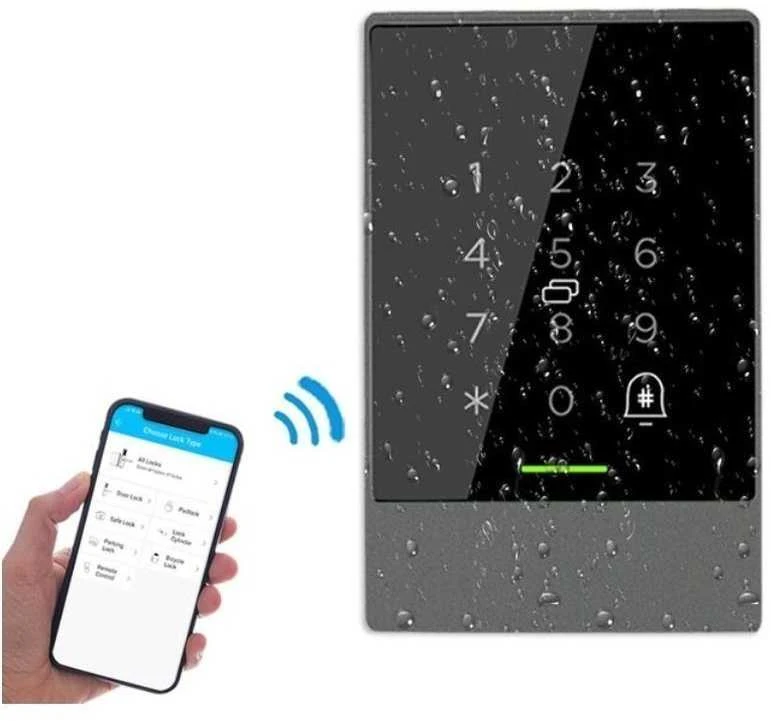 Digitalas Di-K2F TTLock Išmanioji sensorinė kodinė klaviatūra. piršto antspaudų ir 13.56 MHZ atstuminių kortelių skaitytuvas