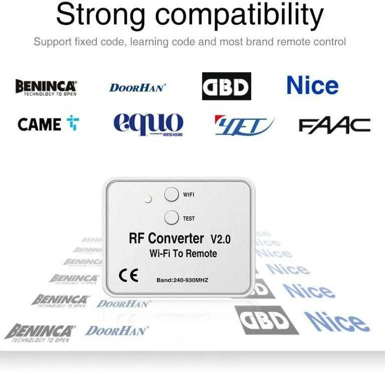 Digitalas Distancinio valdymo siųstuvas WIFI-TO-REMOTE-6956 automatikos valdymui per telefoną