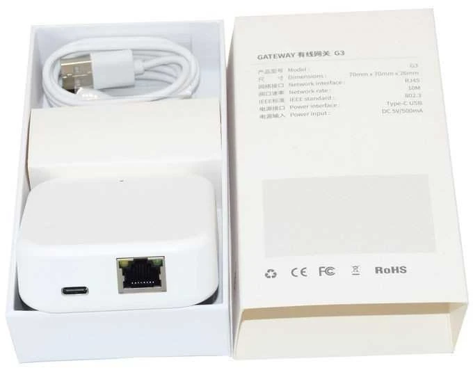 Digitalas G3 TTLock Bluetooth-RJ45 valdiklis prie išmanių spynų TTLock nuotoliniam valdymui per internetą