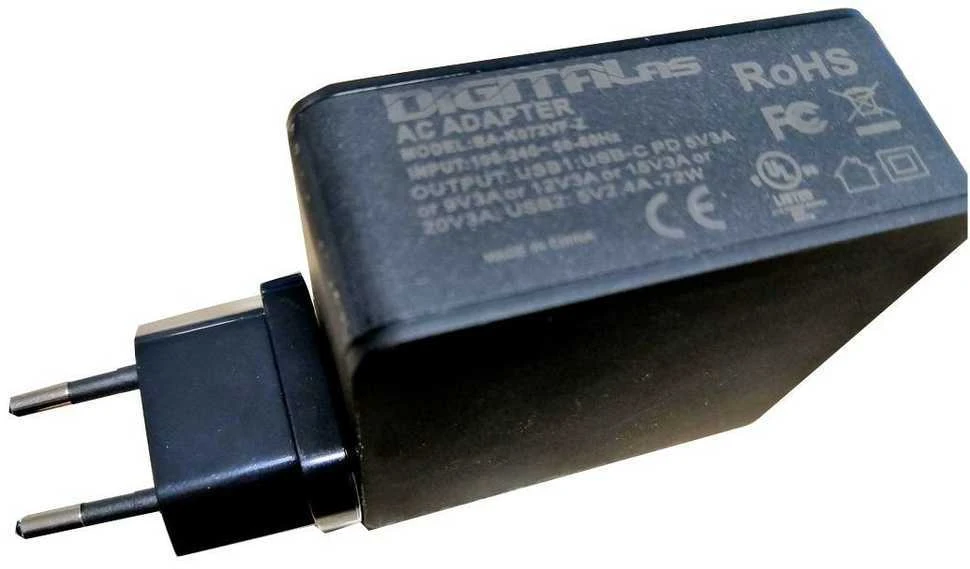 Digitalas Greito įkrovimo maitinimo šaltinis 72W BA-K072VF-Z. 2 portų USB ir USB Type-C