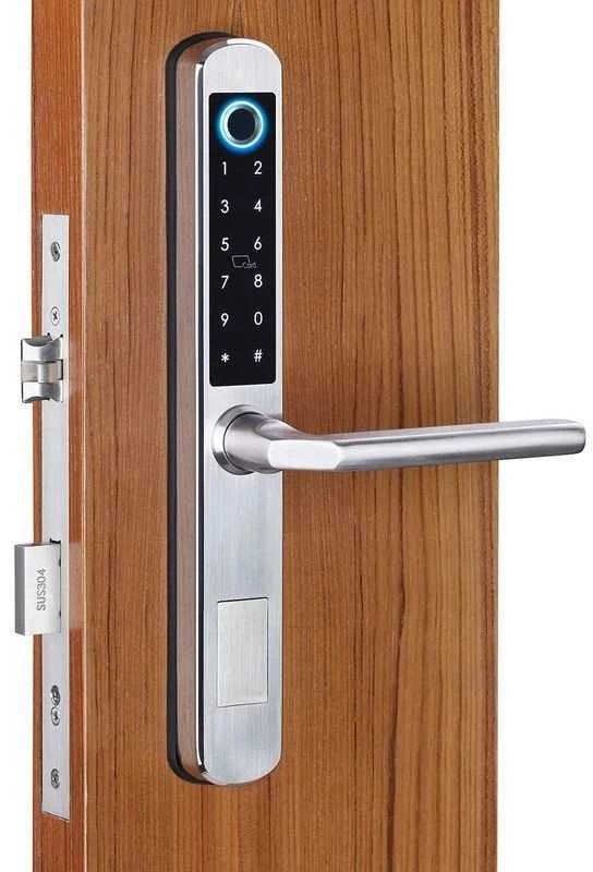 Digitalas Išmani durų spyna DIGI A210 TTLock (sidabrinis) su 3585 užraktu Bluetooth. įvairaus tipo durims
