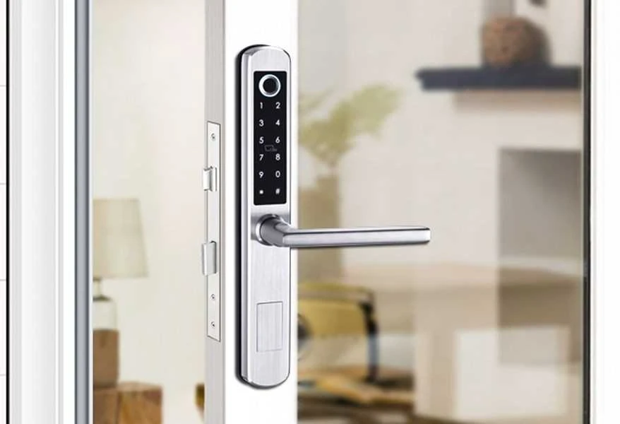 Digitalas Išmani durų spyna DIGI A210 TTLock (sidabrinis) su 3585 užraktu Bluetooth. įvairaus tipo durims
