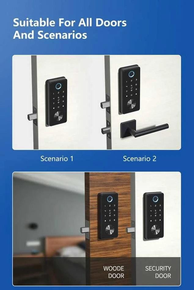Digitalas Išmanioji durų spyna DIGI R10 TTLock (juoda)