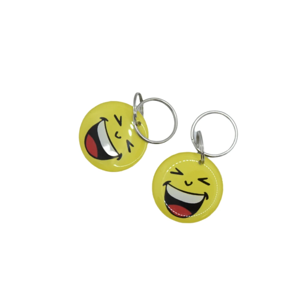 Digitalas ISO 125 kHz 64bit atstuminis žetonas-pakabukas su Emoji šypsena (Smyle) vaikams, 20vnt