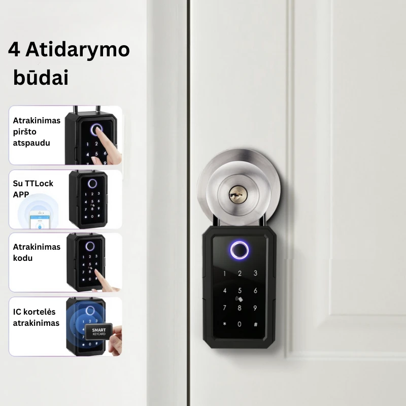 Digitalas K3 išmanioji spyna su TTLock – bekontaktis durų užraktas
