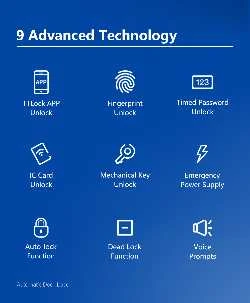 Digitalas Komplektas Išmanioji durų spyna DIGI R10 TTLock (juoda) su G2 valdikliu