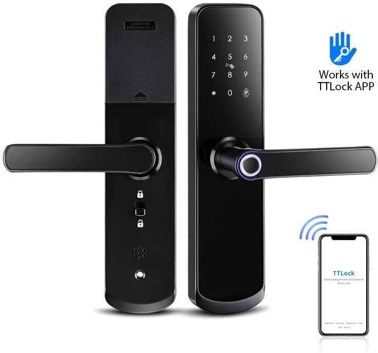 Digitalas Komplektas Išmanioji durų spyna DIGI A260 TTLock (juoda) (6085) su G2 TTLock valdikliu