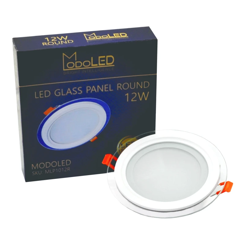 Įmontuojamas apvalus LED šviestuvas su stiklu "MODOLED" 12W