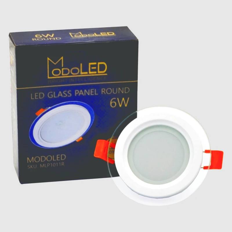 Įmontuojamas apvalus LED šviestuvas su stiklu "MODOLED" 6W