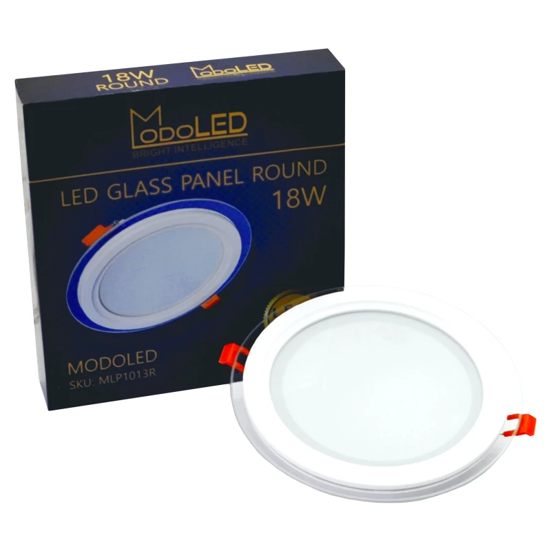 Įmontuojamas apvalus LED šviestuvas su stiklu "MODOLED" 18W
