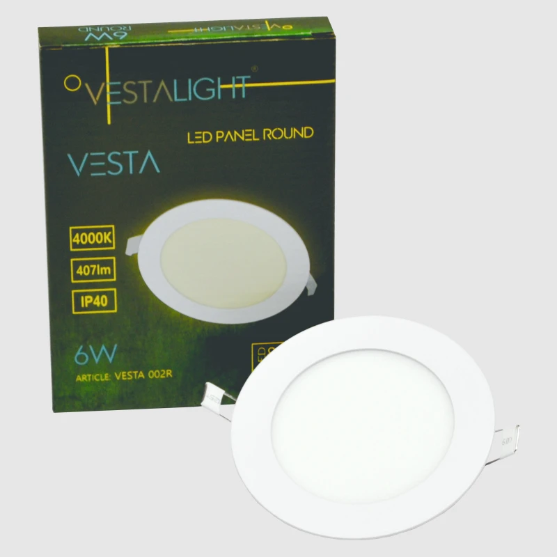 Įmontuojamas apvalus LED šviestuvas "VESTA" 6W