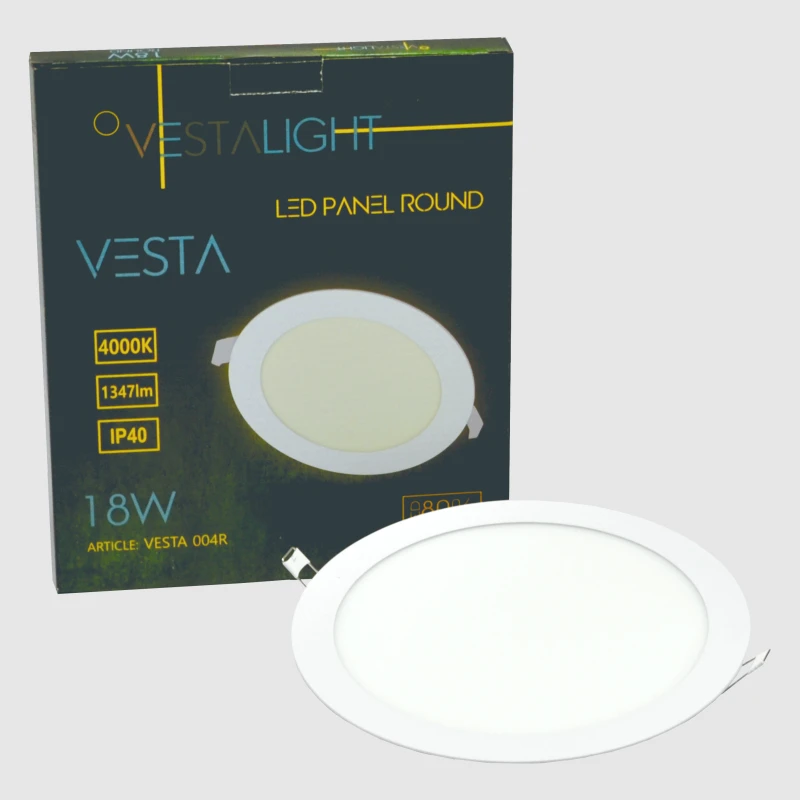 Įmontuojamas apvalus LED šviestuvas "VESTA" 18W