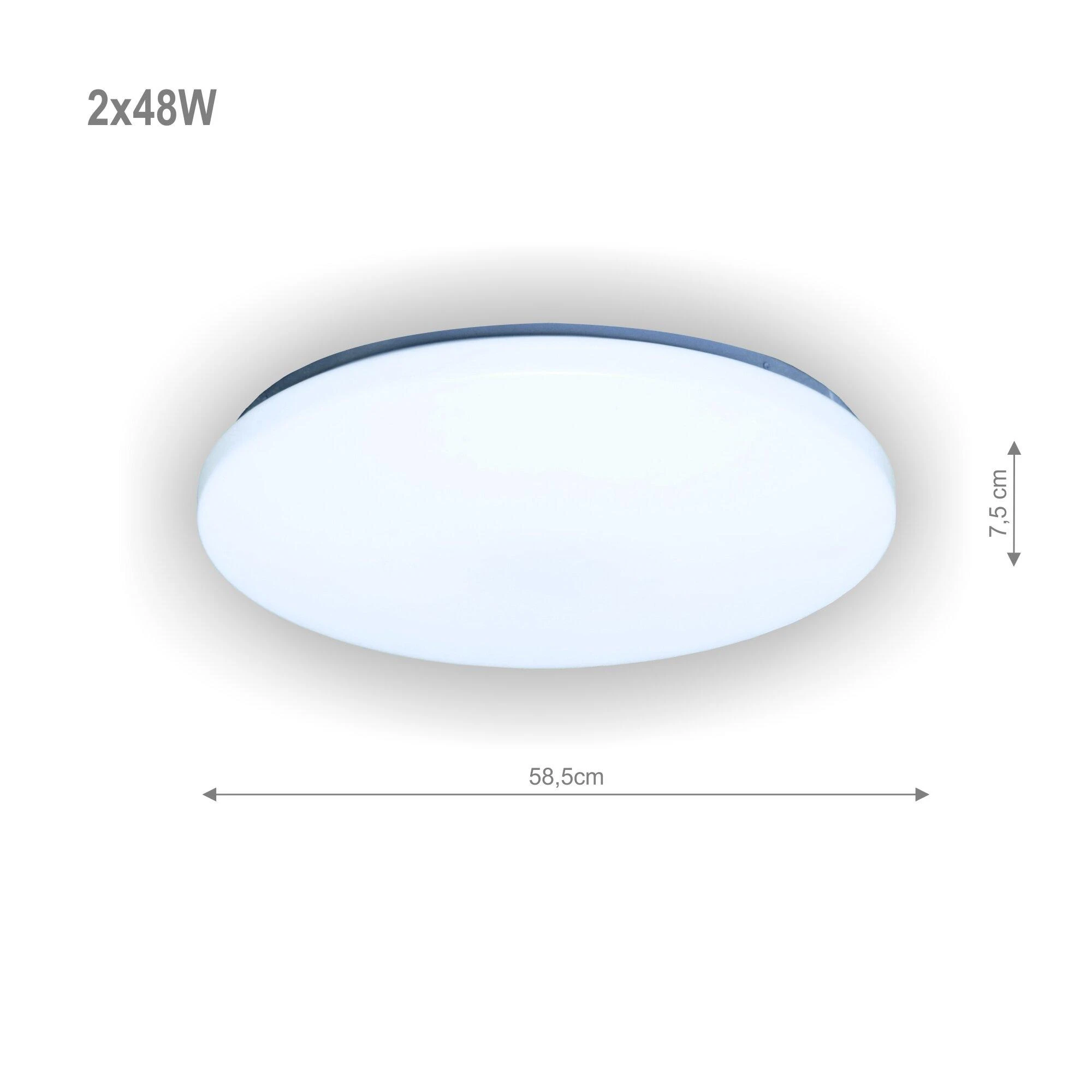 Lubinis šviestuvas TOPE Apvalus lubinis LED šviestuvas "SOPOT" 2x48W