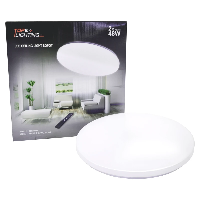 Lubinis šviestuvas TOPE Apvalus lubinis LED šviestuvas "SOPOT" 2x48W