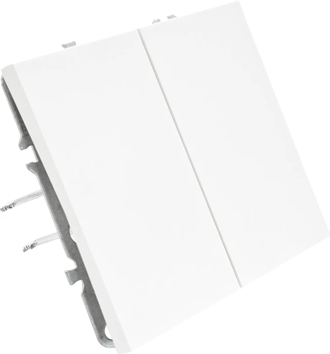 Tope Lighting Dviejų klavišų baltas jungiklis "BORA" (be rėmelio)