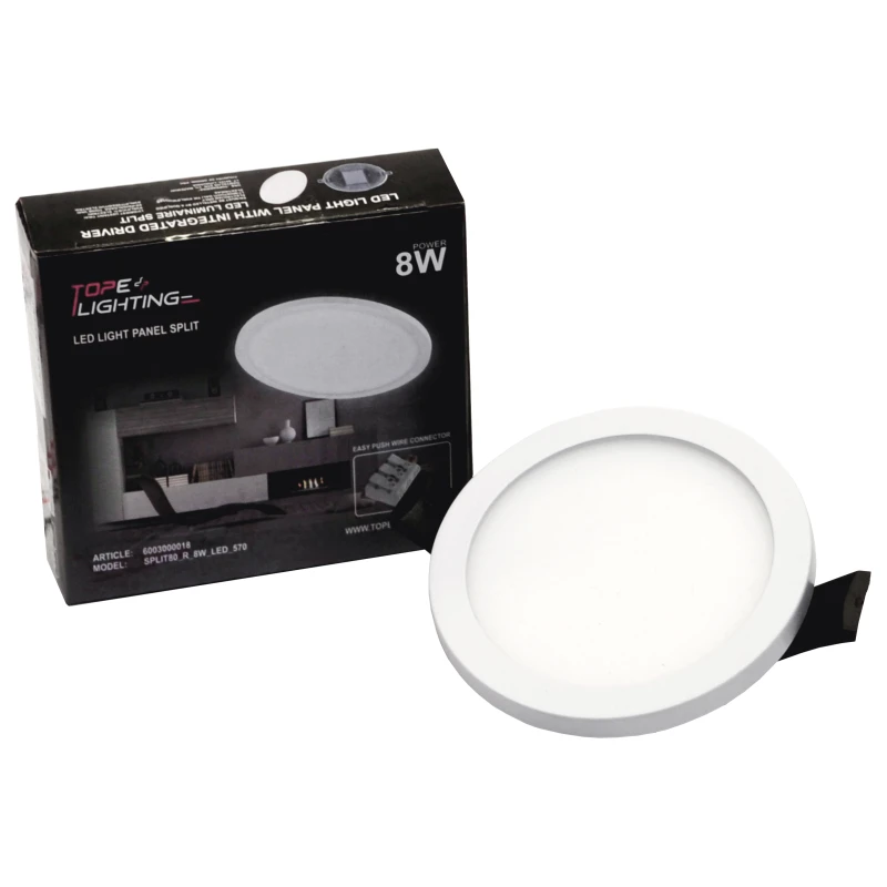 TOPE Įmontuojama apvali LED panelė "SPLIT" 8W-4000K