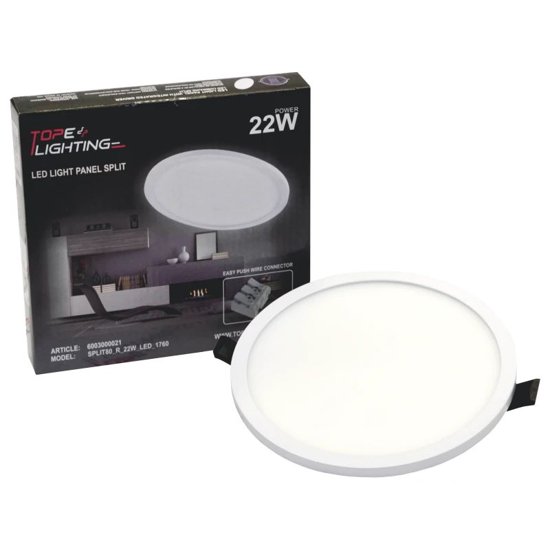 Įmontuojama apvali LED panelė "SPLIT" 22W-4000K