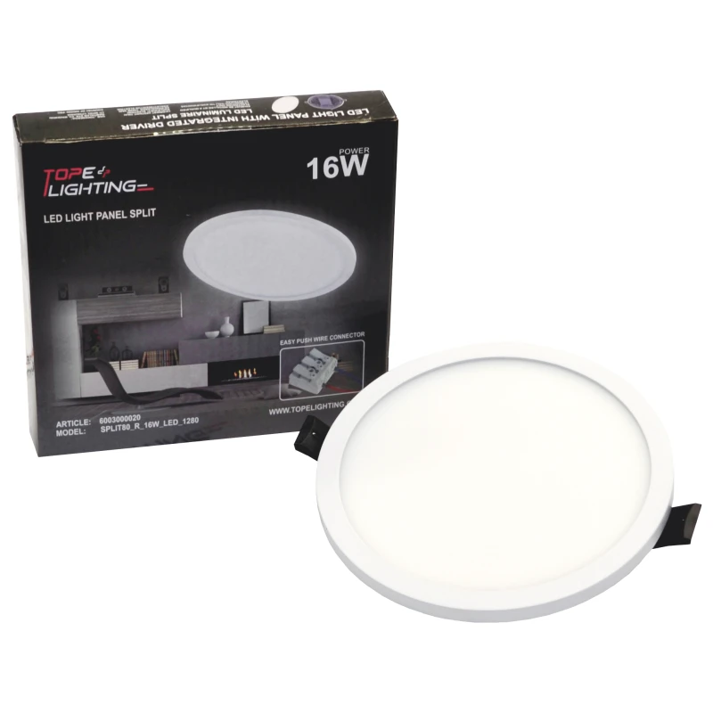 TOPE Įmontuojama apvali LED panelė "SPLIT" 16W-4000K