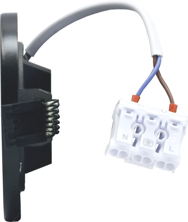 Tope Lighting Įmontuojamas apvalus juodas LED šviestuvas "SPLIT" 8W-4000K
