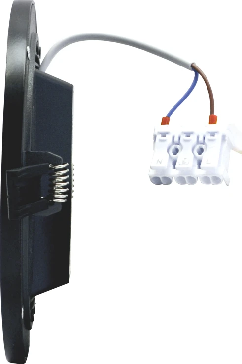 Tope Lighting Įmontuojamas apvalus juodas LED šviestuvas "SPLIT" 22W-4000K