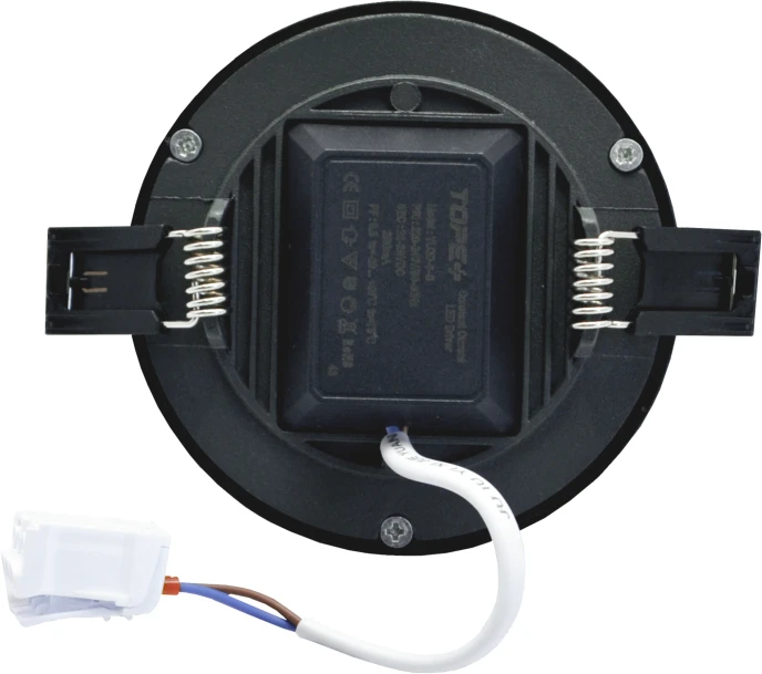 Tope Lighting Įmontuojamas apvalus juodas LED šviestuvas "SPLIT" 8W-4000K