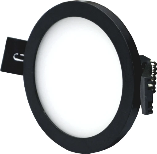 Tope Lighting Įmontuojamas apvalus juodas LED šviestuvas "SPLIT" 5W-4000K