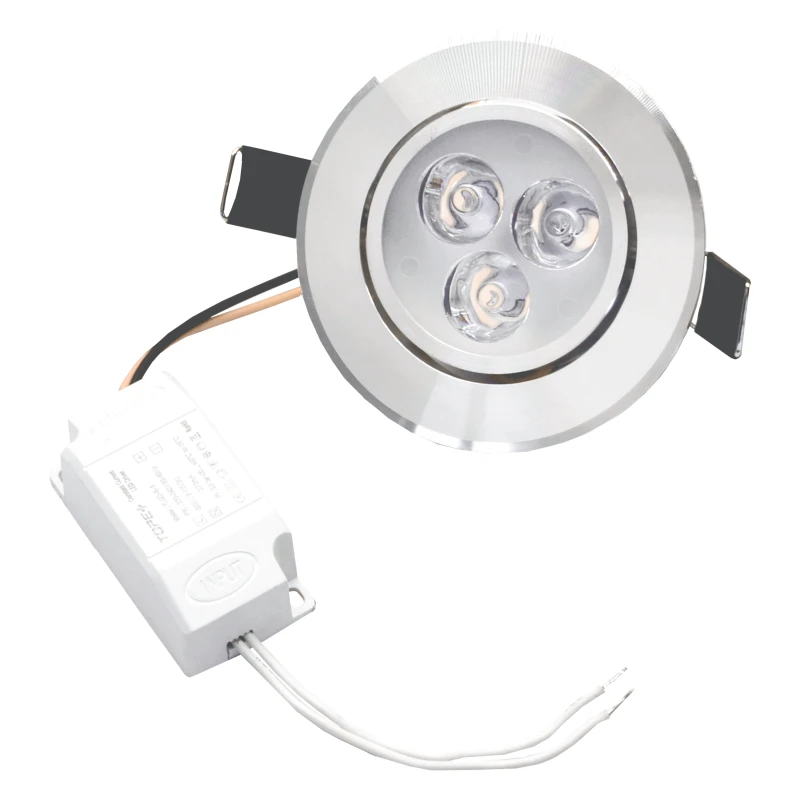 Įmontuojamas apvalus metalinis LED šviestuvas "LENS" 3W