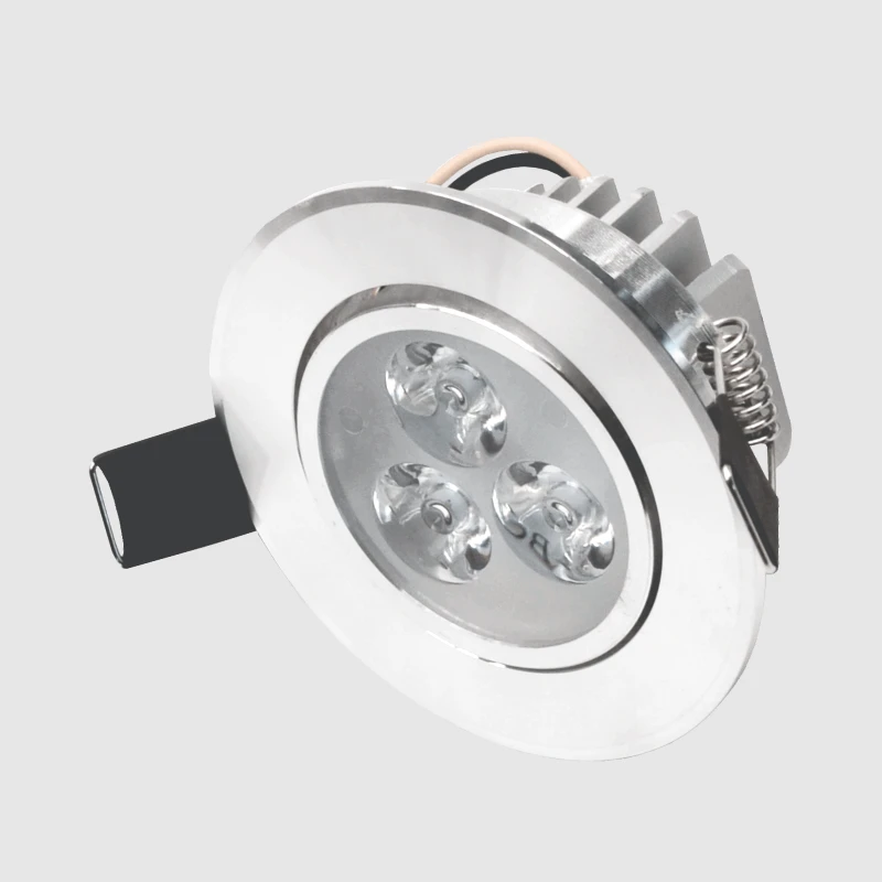 Įmontuojamas apvalus metalinis LED šviestuvas "LENS" 3W