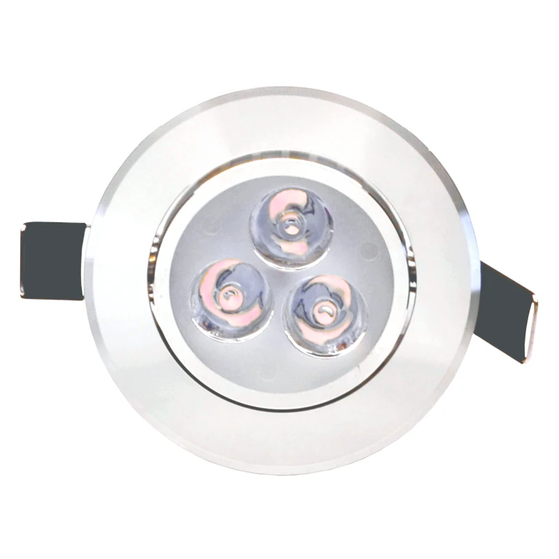 Įmontuojamas apvalus metalinis LED šviestuvas "LENS" 3W