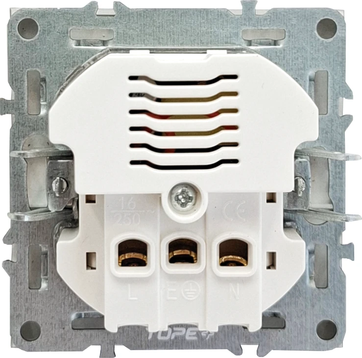 Tope Lighting Kreminis kištukinis lizdas su USB + TYPE C "BORA" ( su įžeminimu, be rėmelio)