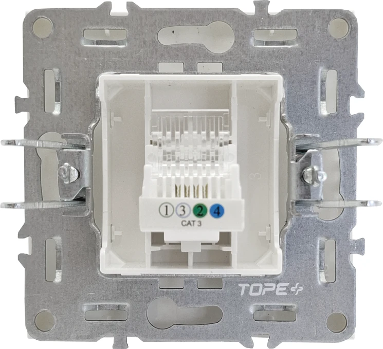 Tope Lighting Kreminis telefono lizdas "BORA" (be rėmelio)