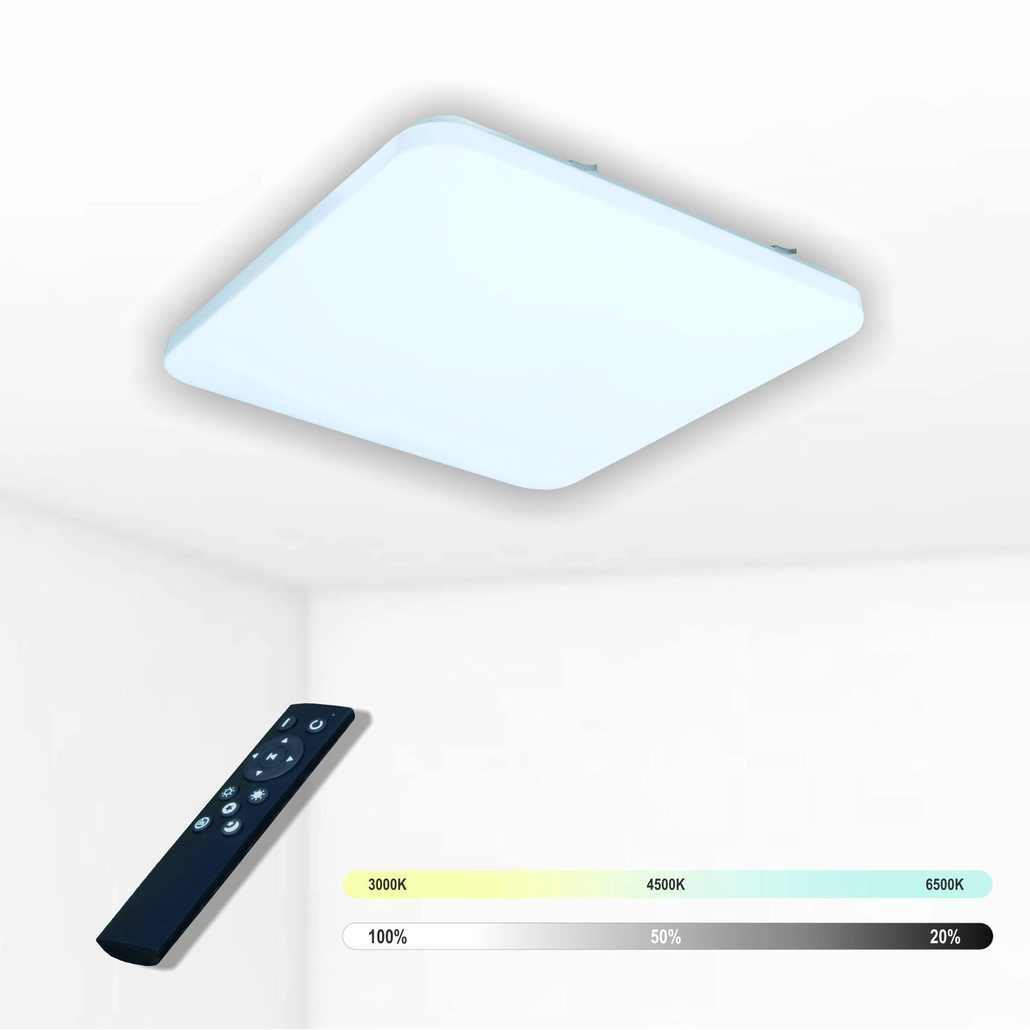 Lubinis šviestuvas TOPE Kvadratinis lubinis LED šviestuvas "SOPOT" 2x24W