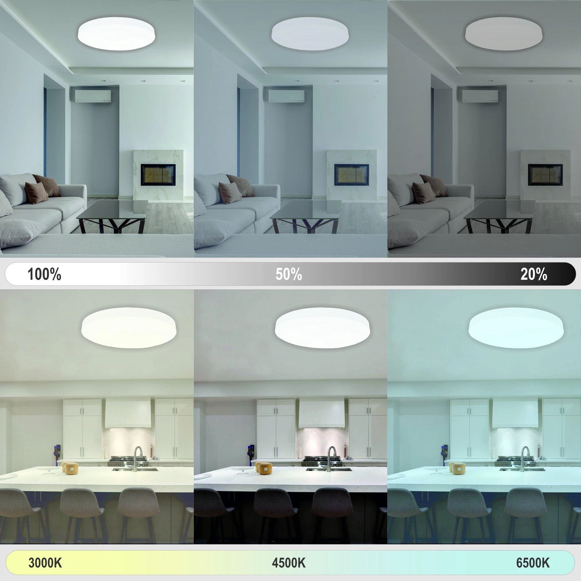 Lubinis šviestuvas TOPE Lubinis baltas LED šviestuvas "BOSTON" 2x48W